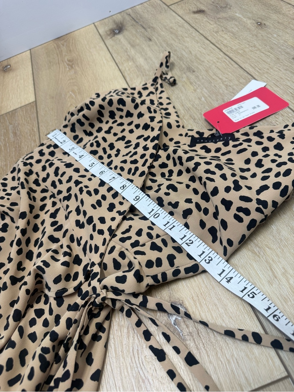 Sanctuary Animal Print Wrap Mini Dress Size Medium NWT - Picture 8 of 10